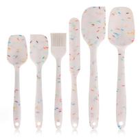 6 Pieces Silicone Spatula Set Food Grade Non Stick Heat Resistant Spatulas Turner for Cooking Baking Mixing Baking Tools