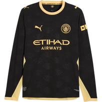 PUMA Manchester City Soccer Jerseys Men's Black/Linen Crew Neck L