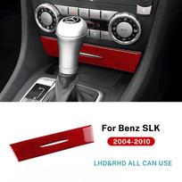 Tikra minkšta anglies pluošto apdailos lipdukas Mercedes Benz SLK R171 2004 2005 2006 2007 2008 2009 2010 automobiliui AC laikymo apatinė panelė Red LHD RHD B