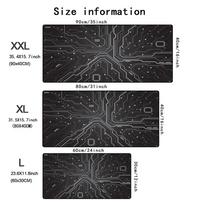 Motherboard Circuit Tech Pattern Gaming Mouse Pad Non-Slip Rubber XXL large Desk Mat Keyboard Laptop Office Computer Accessories 900x400x2mm
