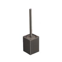 No Dead Angle Toilet Cleaning Brush Metal Shell Bathroom Cleaning Brush Toilet Brush Set  Bathroom pilka