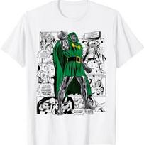 Fantastic Four - Dr Doom - Super Villain Comic T-Shirt 130 gray