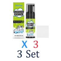 White Shoe Cleaner Sneaker Cleaning Kit Foam Cleaner Shoe Whitener Stain Remover Waterless Yellowing Remover 100ml Deep Clean 3 Pcs yellow