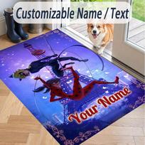 Custom Text Miraculous Ladybug Pattern Floor Rug Soft Indoor Carpet Mat Living Room Bedroom 60cmx90cm