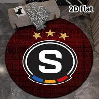 Ac Sparta Praha Round Area Rug Carpet Rug For Living Room Bedroom Sofa Playroom Decor Nonslip Floor Mat 80cmx80cm