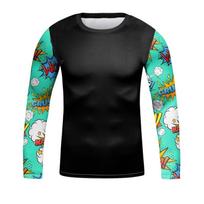 Popular Cartoons Asuka Anime Surfing Jersey Beach Swimwear Diving Gym Long Sleeves Trousers MMA BJJ Men Jiu Jitsu Fitness Sets S blue