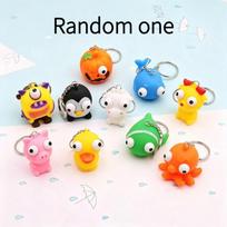 Popping Out Eye Squeeze Keychain Sensory Fidget Toy Eyeball Bouncing Toy Stress Relief Toy Bag Pendant Gift yellow