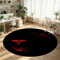 The Last Of Us Printed Round Crystal Velvet Rug Soft Non Slip Floor Carpet For Bedroom Holiday Gift 80cmx80cm gray