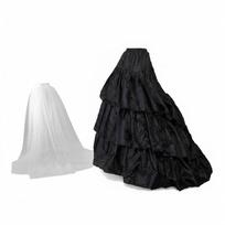 Women Long Tulle Tutu Skirts Party Wedding Ladies Prom Cosplay Mesh Maxi Train Underskirt Layered black
