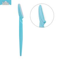 Stainless Steel Eyebrow Razor Makeup Shaver - 12/25/60PCS for Home & Salon Use 12 pcs (bag) mėlyna
