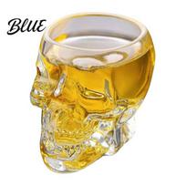 Fruit Wine Storage Whiskey Bottle Shaped Decanter Glass Container Skull 3D Gothic with Cork Thickened Borosilicate Stopper Novelty Liquor B beige