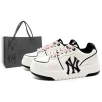 MLB Chunky Liner Abrasion Resistant Low top Skateboard Shoes Unisex Pink White 3ASXCA12N-50WHS(Team1284- S) 39 balta