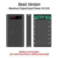 6 Cell 18650 Solder-Free Power Bank Kit Mobile Power Battery Case With LED Digital Power Display Buckle Design Without Battery juoda