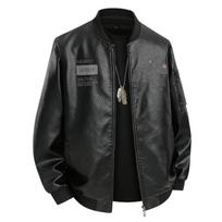 Per dydžio 6XL 7XL 8XL Dirbtinės odos striukė Vyriški paltai Didelio dydžio Gatvės Motociklo Rudens Hip Hop Vandeniui atsparus Softshell M juoda
