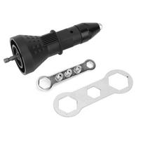 Rivet Drill Attachment Adapter Riveting Nut Gun Cordless Electric Carpenter Tool(Black)