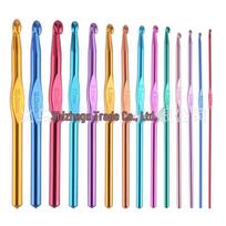 Spalvingas anoduoto aliuminio vienos galvutės nėrimo kabliukų rinkinys - „pasidaryk pats“ mezgimo įrankiai ir megztinių virbalai 2.0mm blue