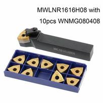 MWLNR1616H08 Tekinimo laikiklis + WNMG080408-CM Karbido įdėklas tekinimo staklėms