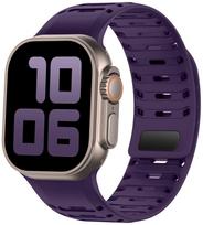Silicone Strap for Apple Watch Ultra 3/2 49mm 11 10 46mm Sports Magnetic Bracelet Wristband iwatch 9 8 7 6 5 SE 45mm 44mm Correa 44MM-45MM-46MM-49MM gray