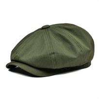 „Newsboy“ kepuraitė vyrams balta ruoželinė medvilninė kepurė, moteriška kepuraitė berniukui Retro, didelė galvos apdangalas, didelė kepurė „Cabbie Apple Beret Driver“ 61cm armijos žalia spalva