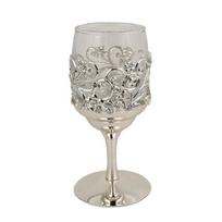 Elegant Metal Wine Goblet Cup Retro Design Solid Construction for Parties And Events Wine Lovers Glassware 100ml gray
