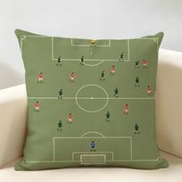 Vintažinis futbolo laukas Retro futbolo pagalvės užvalkalas Patvarus Hipoalerginis Organinis linas Trumpos pagalvės užvalkalas Skalbiamas 40cmx40cm(16x16Inch)