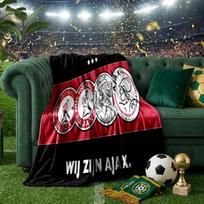 Ajax Amsterdam Crest Throws Blanket Flannel Blankets Plush for Couch Bed Gifts for Men Women Travel picnic blanket Christmas fan gifts 75x90cm