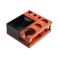 Coffee Tamper Holder Stand Multi Opening Portafilter Two Level Espresso black