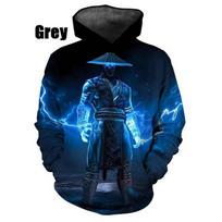 Naujausia mada Mortal Kombat vyriški/moteriški 3D spaudos džemperiai, populiaraus dizaino sportinis džemperis, unisex gatvės drabužiai, didesni dydžiai M black