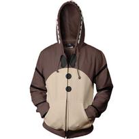 Aukščiausios kokybės „Five Nights At Freddy's“ Fnaf Cosplay Kostiumas su Gaubtu ir Ryškiu Raštu Brown Freddy,S gray