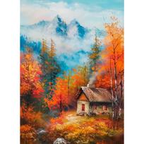Ąžuolo Medžio Menas Ramus Kalnas Rudens Miškas Kotedžas Peizažas Drugelio Plakatas Drobės Spaudinys Sienos Menas Kambarys Namų Dekoras Dovana 30X40CM No Framed