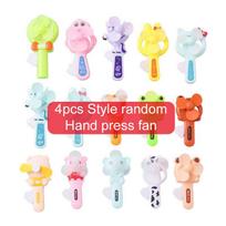 Manual Press Cooling Fan Mini Portable Plastic Cartoon Animal Fans Multiple Styles Household Product Summer Outdoor Activity TMZ white