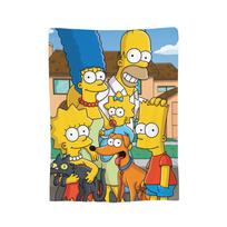 Simpsonų Animaciniai pledai Aksominiai Rudens/Žiemos Kvėpuojantys Minkšti Pledai-Antklodės Lovai Kelionei Lovos Patalynė Pledai 75cmx90cm blue