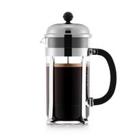 BODUM Kavos virimo aparatas Kavos presas CHAMBORD French Press Kavos virimo aparatas 1000ml Sidabrinis Nerūdijančio plieno filtras Stiklinė kolba Panardinamo tipo Kava [Originalus sidabras