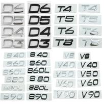 Automobilio bagažinės raidės logotipas lipdukas ženklelis Tinka Volvo T4 T5 T6 T8 D3 D4 D5 D6 D8 XC40 XC60 XC90 S40 S60 S80 V40L V60L V80L AWD UE5 Silver&D5
