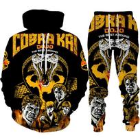 Juokingas Cobra Kai 3D spausdinimo sportinis kostiumas, vyriškas šaunus gobtuvas/kelnės/kostiumas Hip Hop 2022 m. madinga ilgomis rankovėmis bėgiojanti sportinė apranga, sportinis komplektas 6XL žalia