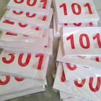 Colored Marathon Race Number Bib Set gray