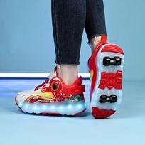 Luminous Rechargeable Roller Shoes & LED Skates for Kids & Adults with Rotating Button 32