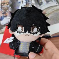 10CM Cartoon Movie Game Anime Figure P5R Plush Toys Cute Joker Yuuki Makoto Cosplay Character Peripheral Kid Collection Gift 10CM black