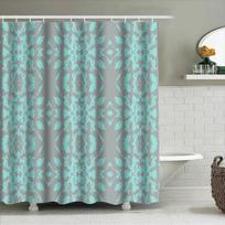 Blue And Gray Waterdrop Pattern Shower Curtain Waterproof Home Decoration Customizable Size Available For Bathroom Decor (48X72) W60H190(CM)-1 Pcs gray
