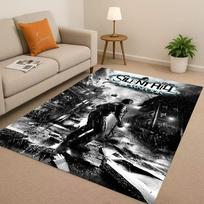 Retro žaidimas Silent Hill Piramidės Galva Siaubo filmas Svetainės neslystantis kilimėlis Kilimas miegamojo žaidimų kambario sofai,Namų durų kilimėlis 80x120cm( 31x47in)
