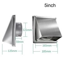 Durable Stainless Steel Dryer Vent Cover Waterproof Square Air Vent Outlet Round Duct Exhaust Grille Building Ventilation