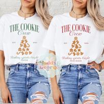 Custom The Cookie Crew Shirt, Christmas Baking Shirts, Matching Family Xmas Tee 120 beige