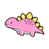 Animacinių filmukų Dinozaurų emalio segtukai Kawaii T-Rex Triceratopsas Stegozauras Pterozauras Mieli gyvūnų segtukai Atlapo ženklelis Papuošalai Dovanos pink