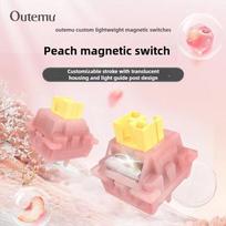 Outemu Peach Silent Magnetinis jungiklis 2 kontaktų 4-110 vnt. Gamykloje sutepti Reguliuojamas eigas FPS žaidimams Tinka AULA MCHOSE 10 PCS gray