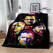 U2 Rock band retro Printed blankets picnic blanket Warm Flannel blankets blankets for beds bed linings Birthday Gift Size: 75*100cm, Weight: 230 GSM gray