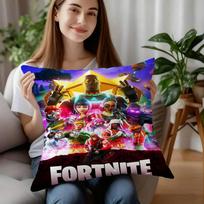 F-FortniteS Pagalvės užvalkalas Pliušinis audinys Minkštas pagalvės užvalkalas Dvipusis spaudinys Pagalvės užvalkalas Namų dovanos 12x12Inch black