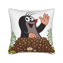 The Little Mole Krtek Pillow Cover  Square Cushion Cover Cute Funny Pillow Case For Sofa Car Home Decor 40x40cm black