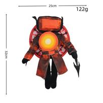 New Skibidi Toilet Plush Toys Skibidi Toilet Titans Tv Man Soft Toys Dolls Skibidi Toilet Titans Speakerman Clock Man Birthday red
