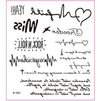 Universiteto studentai, vyrai ir moterys, tatuiruočių lipdukai, vandeniui atsparūs tatuiruočių lipdukai, animacinių filmukų drugelių tekstinės tatuiruotės 134*120mm