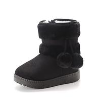 bota infantil  Kid Snow Boot 2025 New Thickened Children Boot Warm Cotton Shoe Booties for Kid Fashion Girl Boot Boy Ankle Boot 20-insole12.5cm juoda